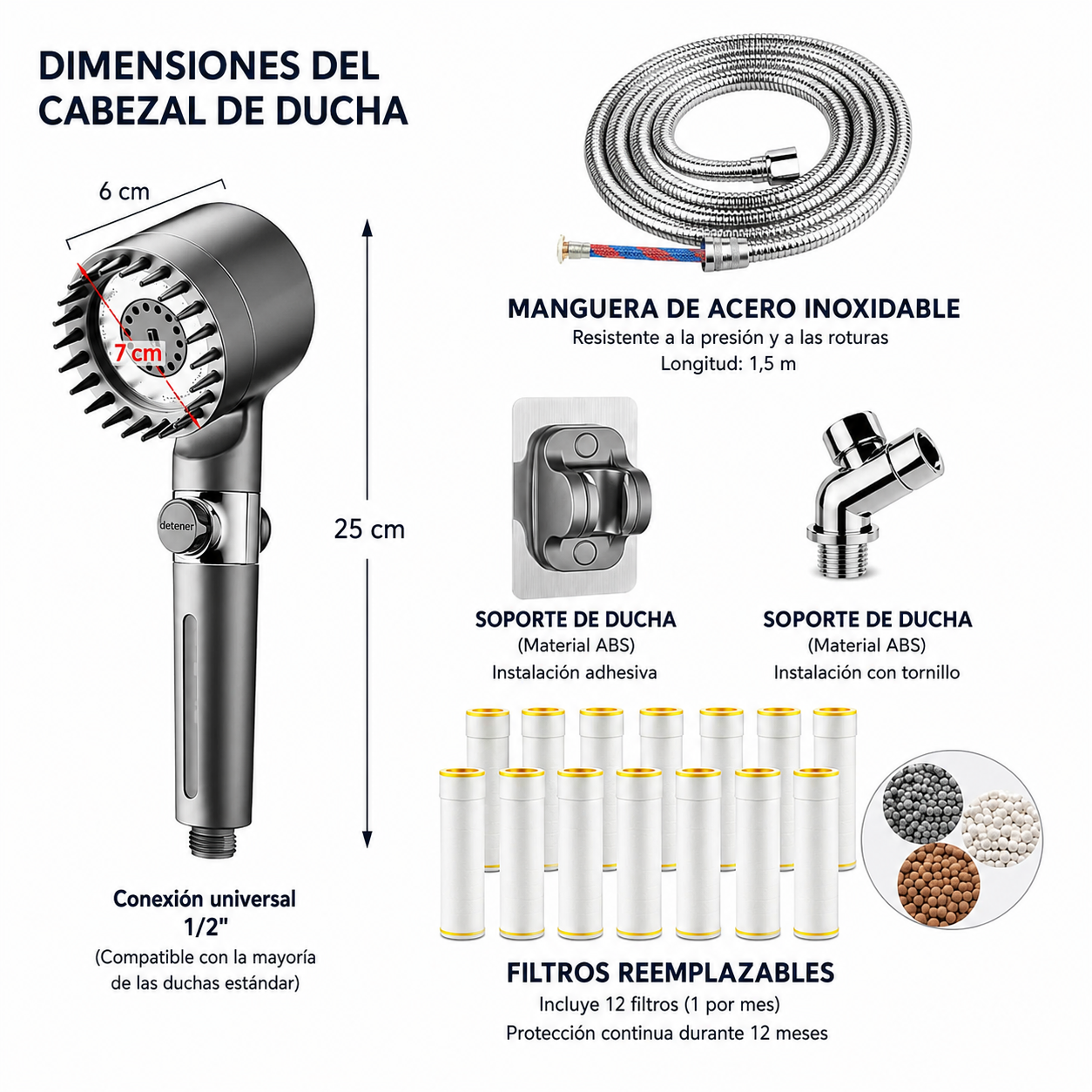 Ducha con Filtro de Iones – Agua Pura, Piel Radiante | Mavith